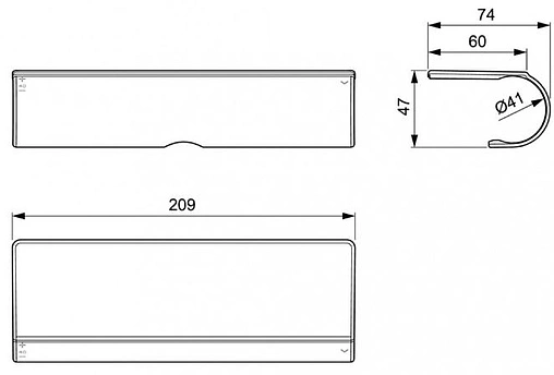 Съемная полочка для термостатов Ideal Standard Ceratherm T50 хром A7215AA