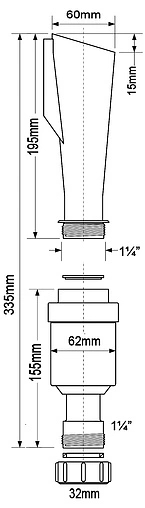 Сифон разрыв струи Mc Alpine FWM-32