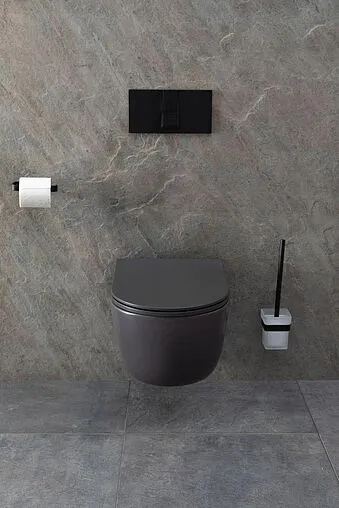 Унитаз подвесной безободковый Allen Brau Priority антрацит 4.31002.AN