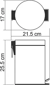 Ведро для мусора Wasserkraft хром 633, 3