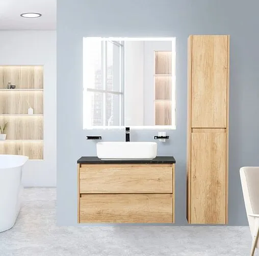 Зеркало с подсветкой BelBagno 80x80 с подогревом SPC-GRT-800-800-LED-TCH-WARM