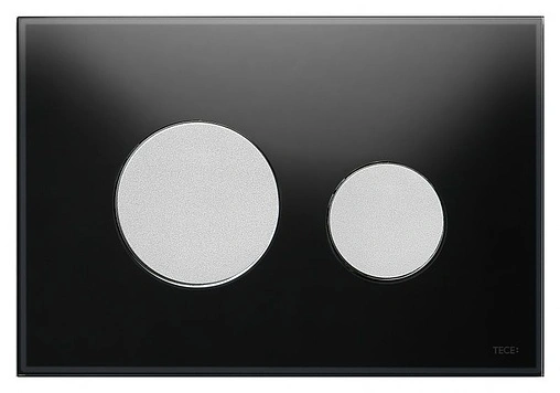 Клавиша смыва для унитаза TECEloop 9240655 кнопки/хром матовый, панель/стекло черный