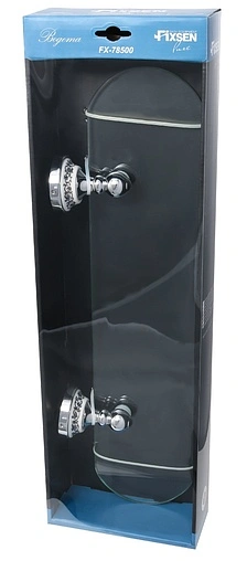 Полка Fixsen Bogema хром/белый с рисунком FX-78503