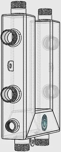 Коллектор распределительный кольцевой 3 контура 1&quot;н x 1&quot;н Север-KLK3(Aisi) 1915087