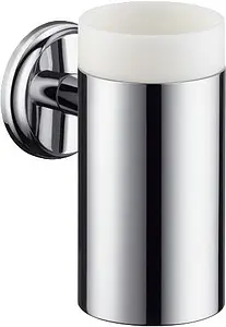 Стакан Hansgrohe Logis Classic хром/белый 41618000, 1