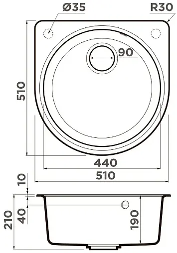 Мойка кухонная Omoikiri Akegata 51-CA карамель 4993755