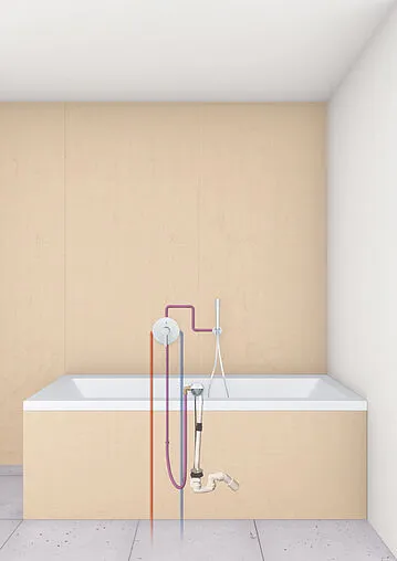 Смеситель для ванны скрытого монтажа Grohe Lineare хром 19297000 Смеситель для ванны скрытого монтажа Grohe Lineare хром 19297000