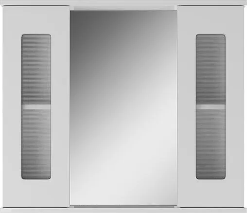 Шкаф-зеркало Айсберг Кристалл 80 белый DA1804HZ