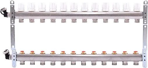 Группа коллекторная распределительная 12 отводов 1&quot;в/в x ¾&quot;ек Uni-fitt 451I4312