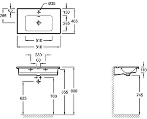 Раковина Jacob Delafon Vox 80 белый EXAE112-Z-00 Раковина Jacob Delafon Vox 80 белый EXAE112-Z-00, 2