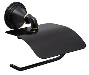 Держатель туалетной бумаги Fixsen Luksor чёрный/золото FX-71610B Держатель туалетной бумаги Fixsen Luksor чёрный/золото FX-71610B, 1