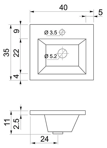 Раковина Aquanet Нота NEW 40 белый 00204094