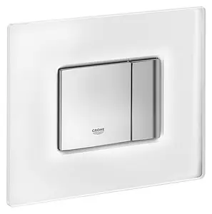 Клавиша смыва для унитаза Grohe Skate Cosmopolitan Glass 38845MF0 кнопки/хром глянцевый, панель/стекло белый Клавиша смыва для унитаза Grohe Skate Cosmopolitan Glass 38845MF0 кнопки/хром глянцевый, панель/стекло белый, 4