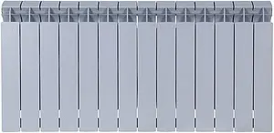 Радиатор биметаллический 14 секции Global Style Plus 500 серый Радиатор биметаллический 14 секции Global Style Plus 500 серый, 2