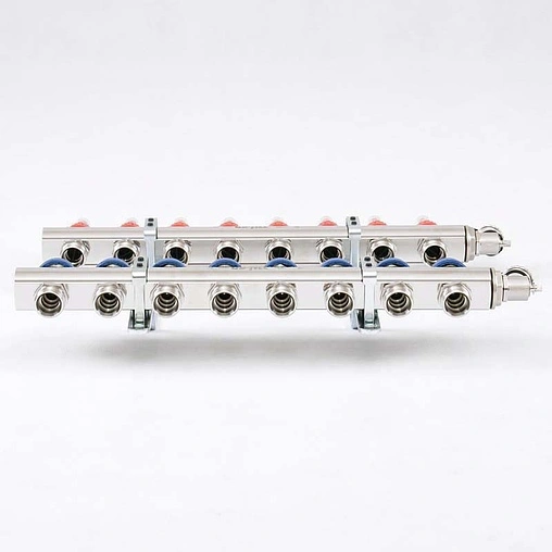 Группа коллекторная с расходомерами 8 отводов 1&quot;в/в x ¾&quot;ек Uni-fitt 440E4308