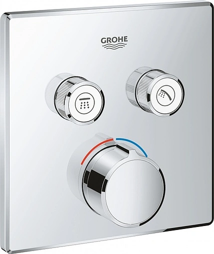 Смеситель для ванны скрытого монтажа Grohe Grohtherm SmartControl хром 29148000