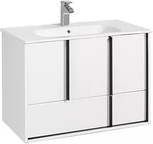 Тумба-умывальник подвесная Aquaton Ривьера 80 белый матовый 1A2390K1RVX20, 1