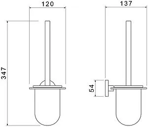 Ёршик для унитаза Aquatek Оберон хром AQ4210CR, 2