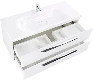 Тумба-умывальник подвесная Cezares Eco 120 Bianco Opaco ECO-1200-2C-SO-BO+CZR-NAT-120-LVB Тумба-умывальник подвесная Cezares Eco 120 Bianco Opaco ECO-1200-2C-SO-BO+CZR-NAT-120-LVB, 5
