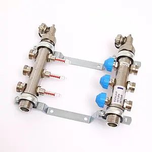 Группа коллекторная с расходомерами 3 отвода 1&quot;н/н x ¾&quot;ек Uni-fitt 455W4303, 3