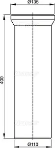 Патрубок для унитаза AlcaPlast A91-400 Патрубок для унитаза AlcaPlast A91-400, 2