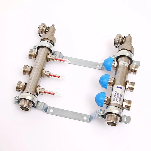 Группа коллекторная с расходомерами 3 отвода 1&quot;н/н x ¾&quot;ек Uni-fitt 455W4303