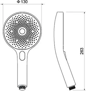 Лейка ручного душа Aquatek Оберон чёрный матовый AQ2007MB Лейка ручного душа Aquatek Оберон чёрный матовый AQ2007MB, 2