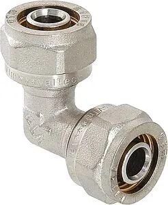 Уголок компрессионный соединительный 16мм Valtec VTm.351.N.001616 Уголок компрессионный соединительный 16мм Valtec VTm.351.N.001616, 1