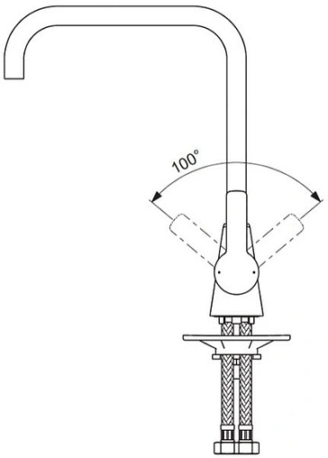 Смеситель для кухни Vidima Uno хром BA242AA