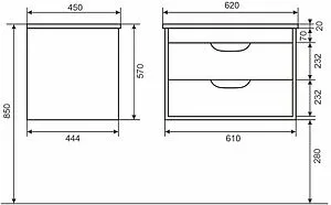 Тумба-умывальник подвесная Uperwood UPD Modul 65 чёрный матовый 393020549 Тумба-умывальник подвесная Uperwood UPD Modul 65 чёрный матовый 393020549, 2