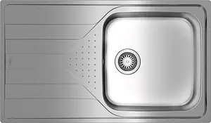 Мойка кухонная Teka Universe 50 T-XP 1B 1D PLUS POLISHED нержавеющая сталь полированная 115110022, 1