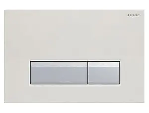 Клавиша смыва для унитаза с системой удаления запахов Geberit Sigma 40 115.600.SI.1 кнопки/алюминий матовый, панель/стекло белый Клавиша смыва для унитаза с системой удаления запахов Geberit Sigma 40 115.600.SI.1 кнопки/алюминий матовый, панель/стекло белый, 1