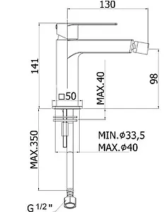 Смеситель для биде Paffoni Tango хром TA131CR, 2