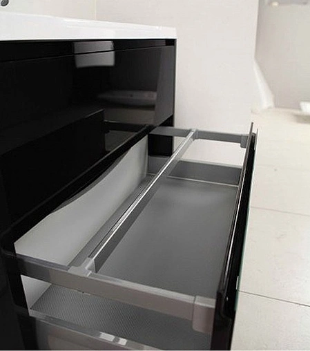 Тумба-умывальник подвесная Aquaton Римини 100 чёрный 1A2346K3RN950