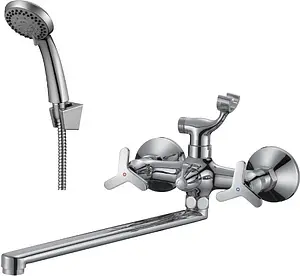 Смеситель для ванны с длинным изливом Rossinka хром RS40-84, 1