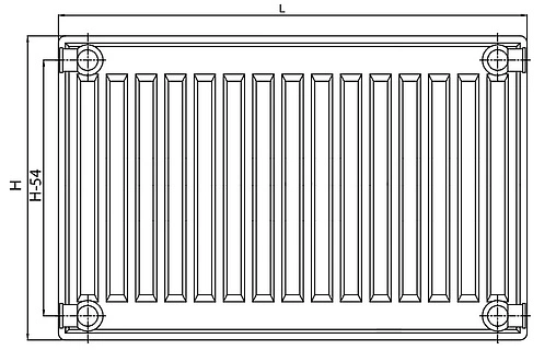 Радиатор стальной панельный Elsen ERK тип 11 500 x 2300 мм ERK110523