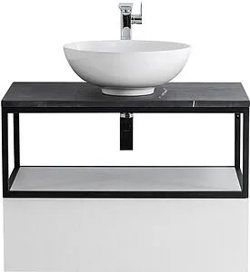 Консоль с умывальником подвесная Cezares Cadro 80 чёрный CADRO-80/46/30-1C-SO-MET-ST+ Консоль с умывальником подвесная Cezares Cadro 80 чёрный CADRO-80/46/30-1C-SO-MET-ST+, 1