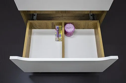 Тумба-умывальник напольная Домино Bruno 60 белый/дуб вотан DBr2903T+4607152361674