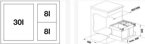 Мусорная система Blanco Flexon II XL 60/3 Low 526643