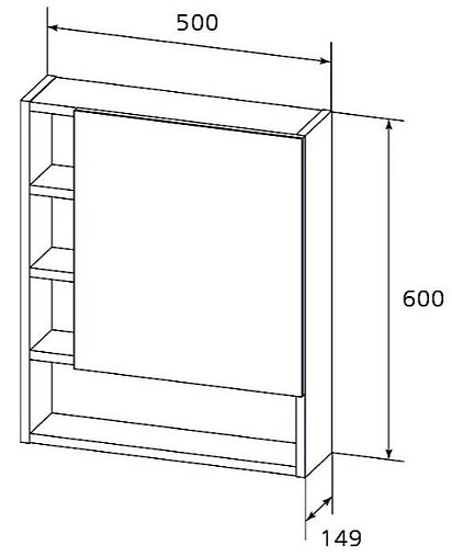Шкаф-зеркало Milardo Niagara белый NIA5000M99