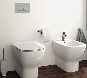 Биде напольное Ideal Standard Tesi Silk White белый матовый T3540V1 Биде напольное Ideal Standard Tesi Silk White белый матовый T3540V1, 3