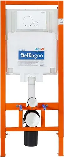 Комплект 5 в 1 BelBagno Genova BB1102CH/BB1102SC/BB002-80/BB014-SR-BIANCO с кнопкой белый глянцевый