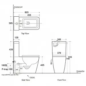 Бачок для унитаза Aquanet Tavr-C2 белый TAVR-C2, 3