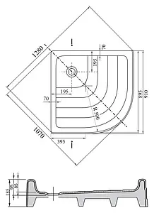 Поддон для душа Ravak Ronda-90 PU A207001120, 2
