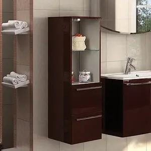 Шкаф-пенал подвесной Aquaton Севилья 35 гранат 1A126703SE340, 2