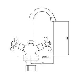 Смеситель для раковины Gross Aqua Yota хром 6088039C-B06, 2