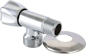 Вентиль регулирующий угловой для бытовой техники ½"н x ¾"н хром Valtec VT.240.N.0405 Вентиль регулирующий угловой для бытовой техники ½"н x ¾"н хром Valtec VT.240.N.0405, 1