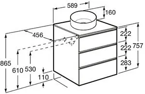 Тумба-умывальник Roca The Gap 60 городской дуб A857404402+A857418402+ Тумба-умывальник Roca The Gap 60 городской дуб A857404402+A857418402+, 2