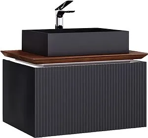 Тумба под умывальник подвесная Jorno Strong 80 антрацит Str.01.80/P/A Тумба под умывальник подвесная Jorno Strong 80 антрацит Str.01.80/P/A, 1