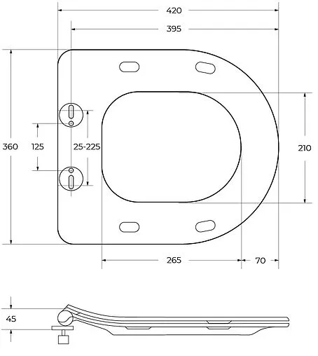 Крышка-сиденье для унитаза с микролифтом BelBagno Amanda белый BB051-2SC Крышка-сиденье для унитаза с микролифтом BelBagno Amanda белый BB051-2SC